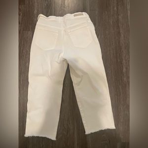 White Jeans, Minor Stain, Size 6, Cropped Wide Leg